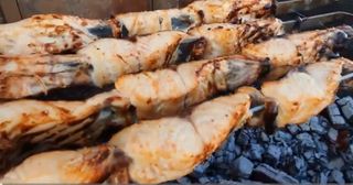 Шашлык из белого амура