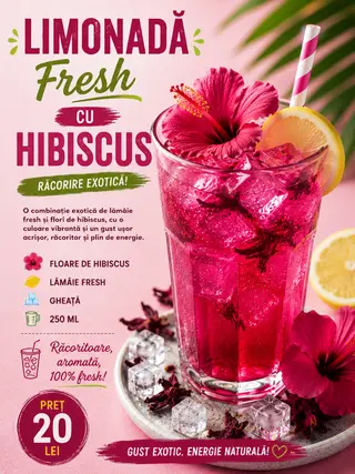 Limonadă Fresh Hibiscus 250 ml