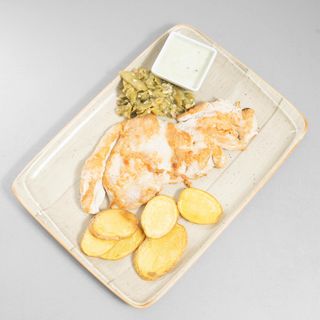 Pechuga de pollo a la Plancha Con Salsa Roquefort