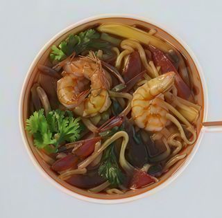 Prawn chow mein