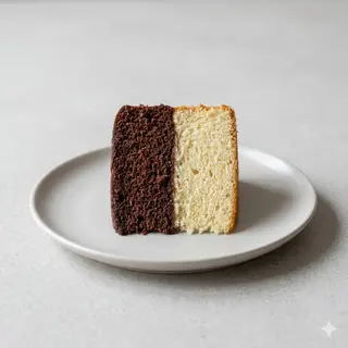Bizcocho Mitad Chocolate Y Mitad Vainilla