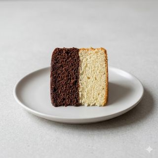 Bizcocho Mitad Chocolate Y Mitad Vainilla