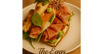 Śniadanie włoskie focaccia z prosciutto