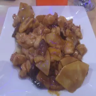 Pollo con Bambú y Setas Chinas