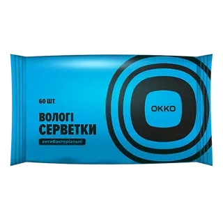 СерветкиОККО вол Антисепт з D-пантен60шт