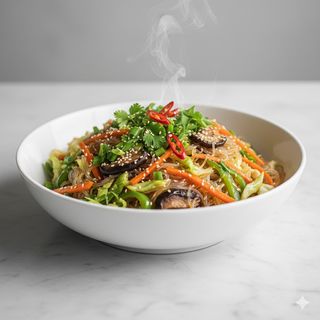 63 - Spaghetti di soia con verdure 什菜粉丝