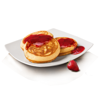 Pancakes 3 szt. z sosem truskawkowym