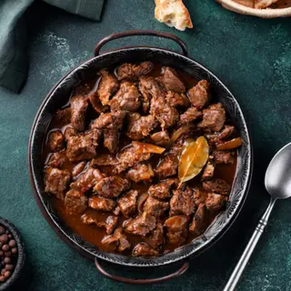 Beef wet fry - served with ugali and greens or white rice and salad