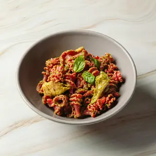 Pasta de quinoa con heura