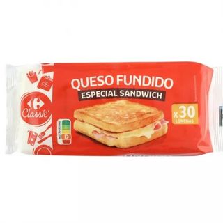 Queso Fundido Lonchas Carrefour 30 Uds. 555 Gr.