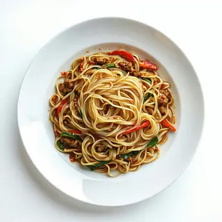 55 Vermicelli di soia con carne