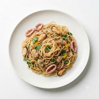 Spaghetti con frutti di mare