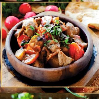 Homemade potato with pork