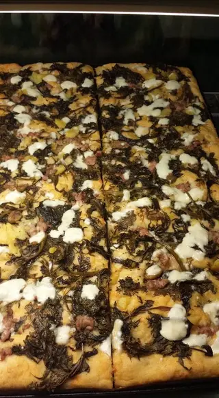Broccoli e salsiccia al trancio