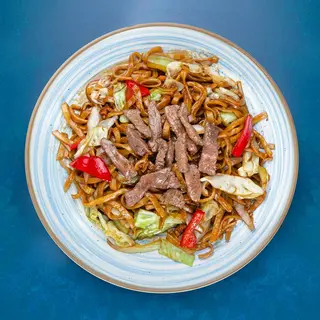 Fried noodles with beef
