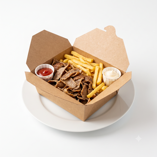 Box Deluxe Patatas Deluxe, Carne Pollo O Ternera Y Salsas