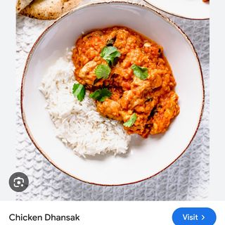 Chicken Korma and Rice or Chips