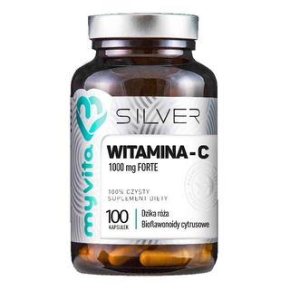 Witamina C Forte z dziką różą i bioflawonoidami 1000mg 100 kapsułek MyVita Silver Pure