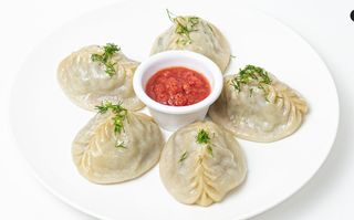 Манты с мясом и тыквой 