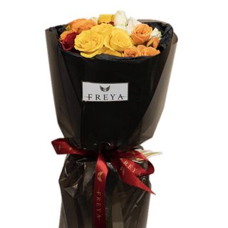 Buchet 5 miniroze culori calde