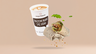Wrap wege qurczak kebab + kawa