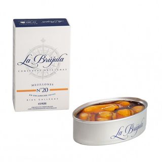 Mejillones Escabeche La Brújula Lata 8/12 Piezas