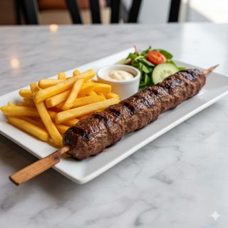 Plato de pincho de carne picada