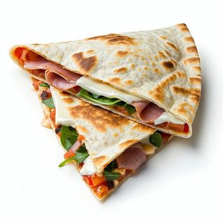 Prosciutto cotto, fontina, salsa rosa e insalata verde