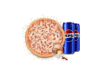 Triple Cheese Capricciosa pizza XL + 2 x Pepsi limenka