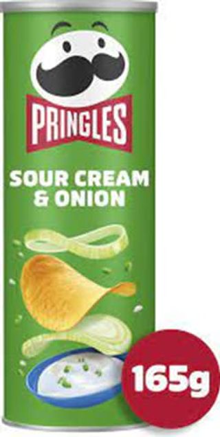 Чипси Pringles Sour Cream & Onion Сметана-цибуля (165 Г)
