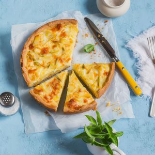 Quiche  Sin Gluten  puerros parmesano