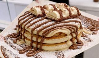Pancake Nutella e Kinder Bueno Bianco