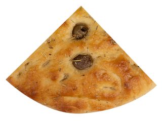 Focaccia barese bianca con olive e rosmarino
