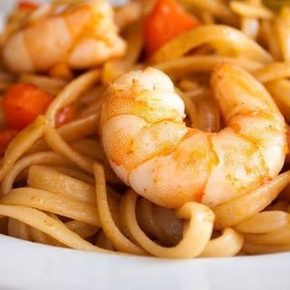Tagliatelli Orientales con Gambas