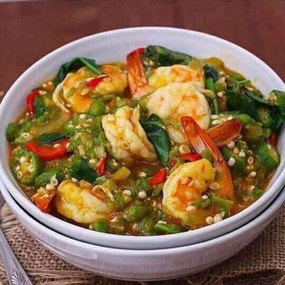 Spicy Seafood Okra Soup