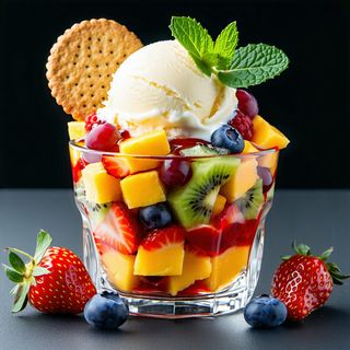 Voćni kup sa sladoledom