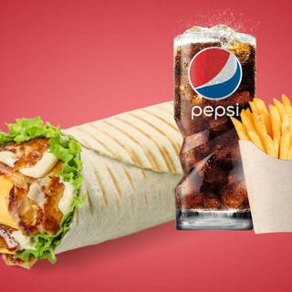 Menú Durum Kebab( rollo) con patata y bebida