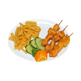 500 4 Pinchito De Pollo Con Papas Fritas