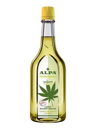 Solução de ervas com álcool de Cannabis