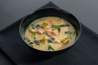 Miso soup salmon