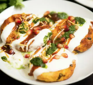 Dahi aloo tikki chaat