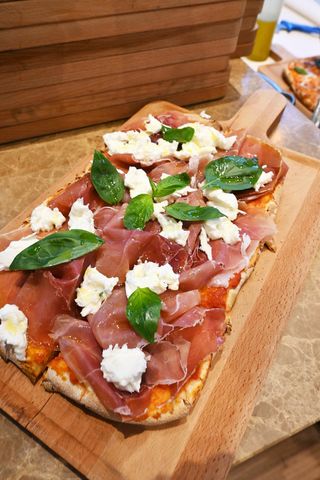 Pizza Prosciutto Crudo di Parma and Mozzarella di Bufala