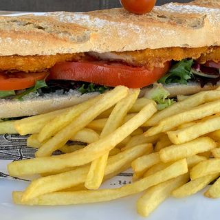 Menu  pechuga de pollo crujiente