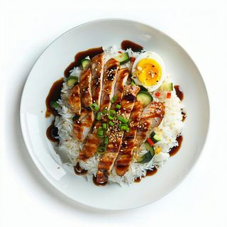 Riso con pollo teriyaki