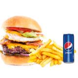 Български бургер + Пепси кен (330мл)