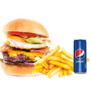 Български бургер + Пепси кен (330мл)