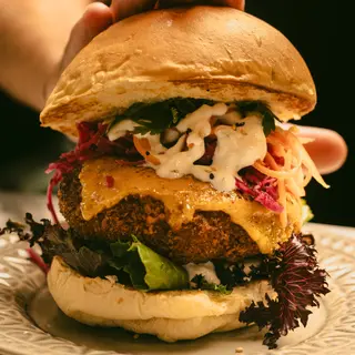 Veggie Fava Burger