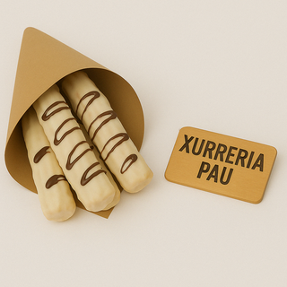 Churro bañado en chocolate blanco (6 uds.)