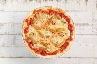 Pizza Gorgonzola e pera caramellata