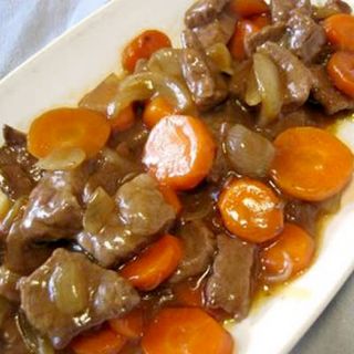 Tiras De Ternera Con Zanahoria